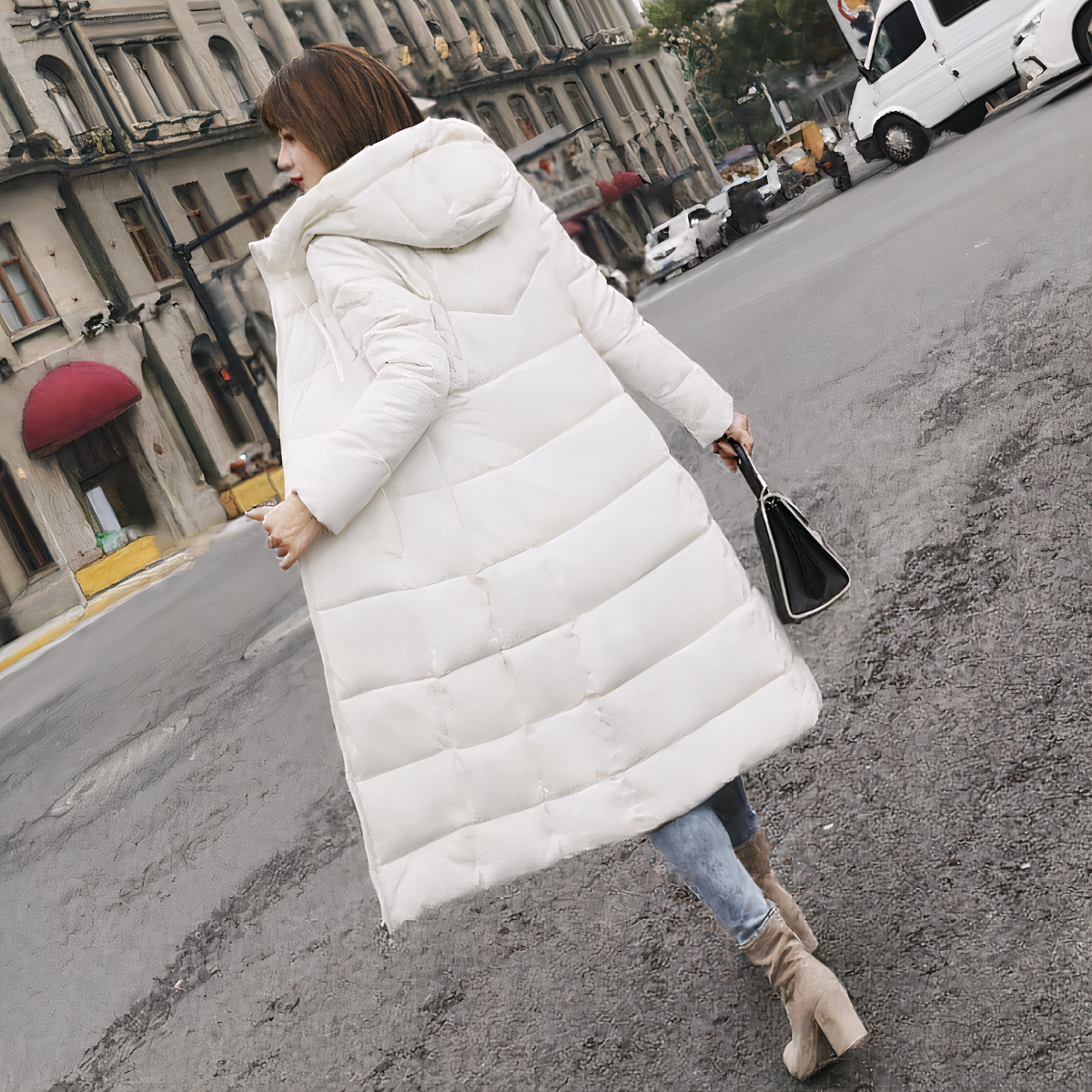 Doudoune chaude et décontractée grande taille pour femme – Image 4