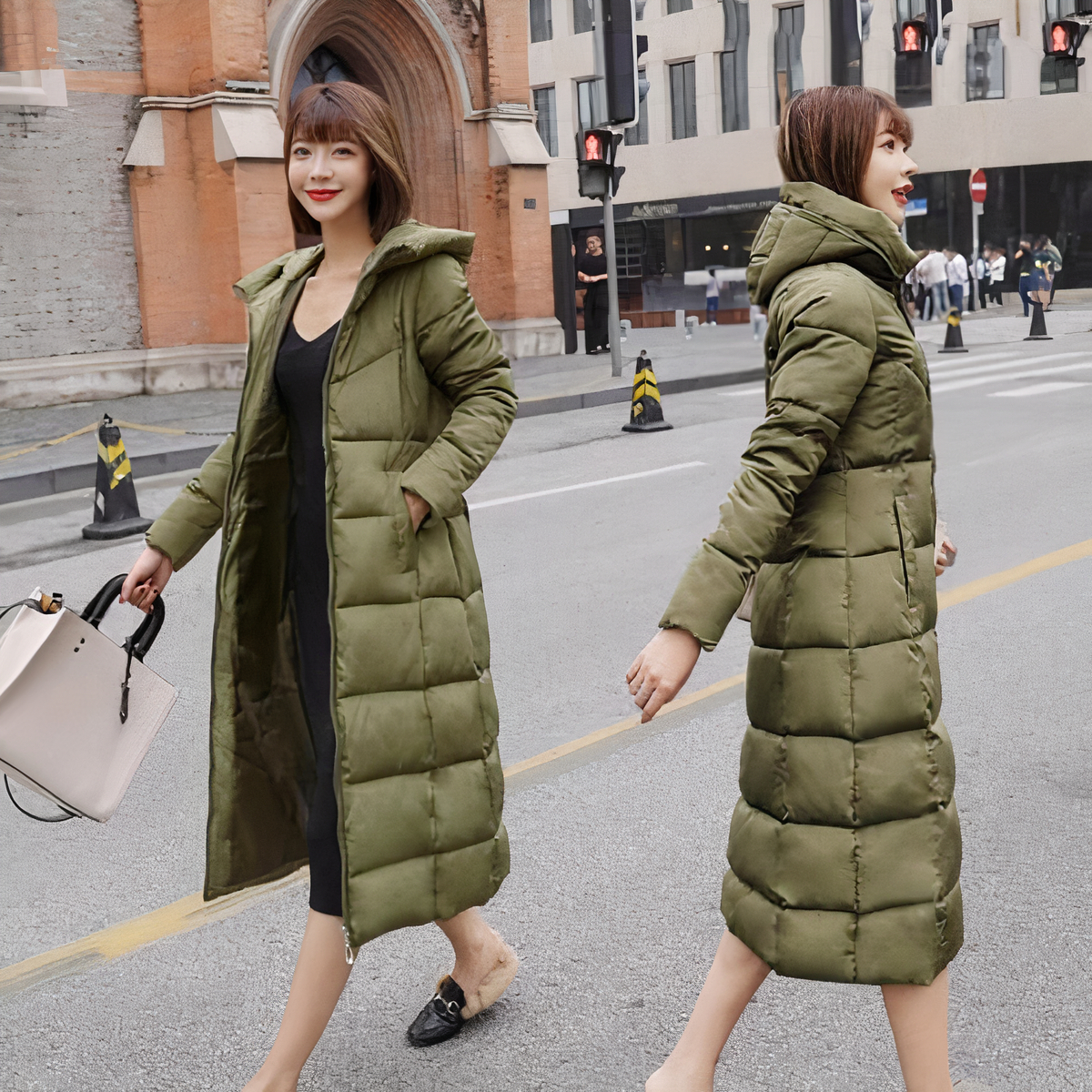 Doudoune chaude et décontractée grande taille pour femme – Image 6