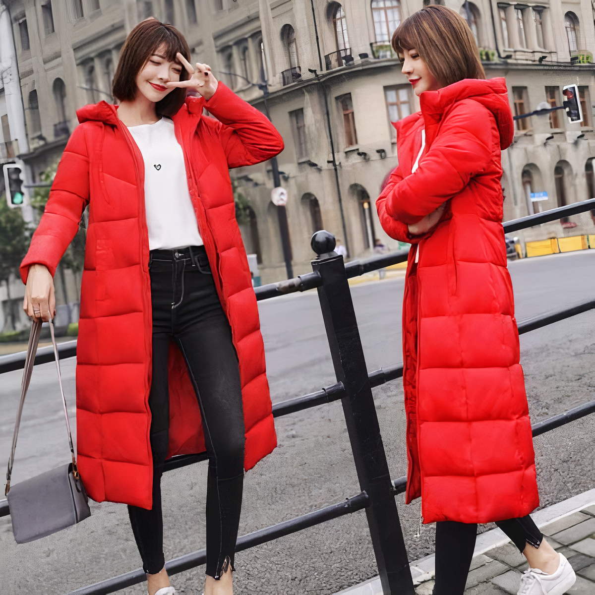 Doudoune chaude et décontractée grande taille pour femme – Image 5